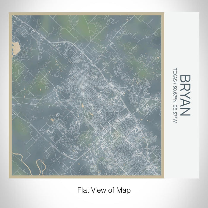 Rendered View of Bryan Texas Map on 17oz Stainless Steel Insulated Tumbler in Afternoon Map Style