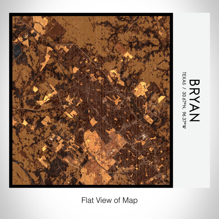 Rendered View of Bryan Texas Map on 17oz Stainless Steel Insulated Tumbler in Ember Map Style