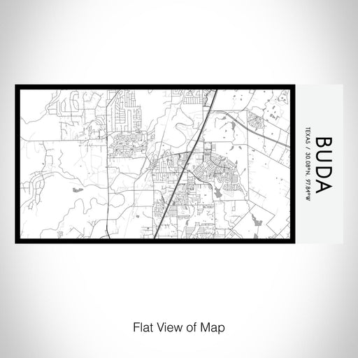 Rendered View of Buda Texas Map on 17oz Stainless Steel Insulated Bottle with printed classic style map