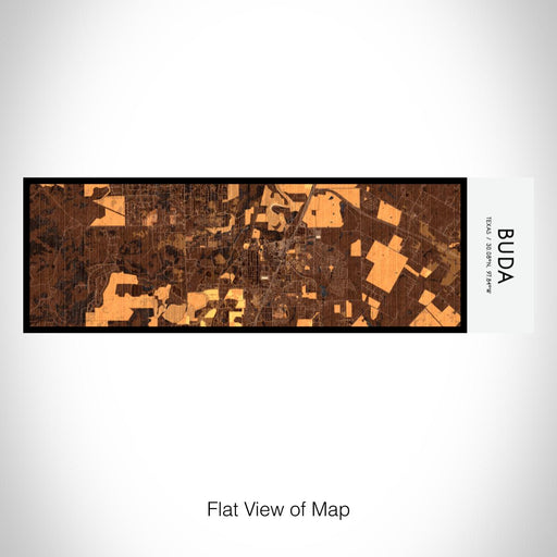 Rendered View of Buda Texas Map on 10oz Stainless Steel Insulated Cup in Ember with Sliding Lid