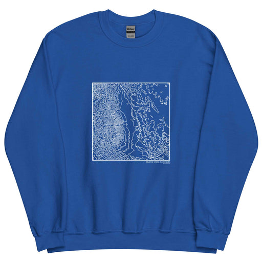 Buena Vista Colorado Topographic  Map Unisex Crewneck Sweater with City inscription in Royal Blue