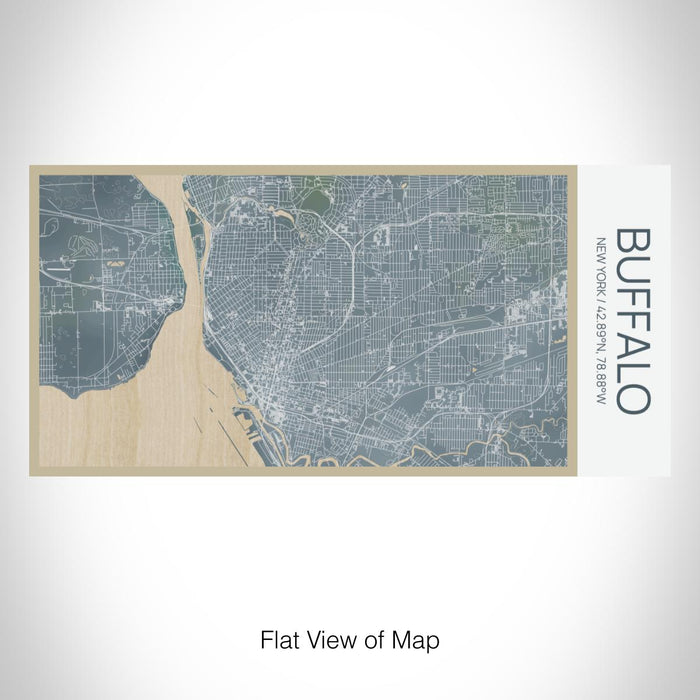 Rendered View of Buffalo New York Map on 17oz Stainless Steel Insulated Bottle with printed afternoon style map