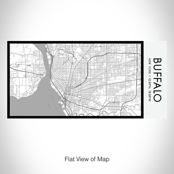 Rendered View of Buffalo New York Map on 17oz Stainless Steel Insulated Bottle with printed classic style map