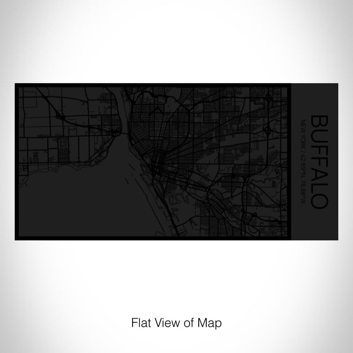 Rendered View of Buffalo New York Map on 17oz Stainless Steel Insulated Cola Bottle in Stainless in Matte Black