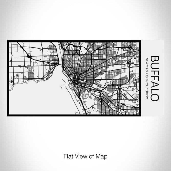 Rendered View of Buffalo New York Map on 17oz Stainless Steel Insulated Cola Bottle in Stainless in Matte White