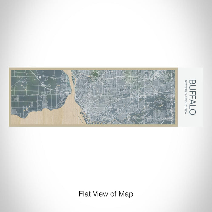 Rendered View of Buffalo New York Map on 10oz Stainless Steel Insulated Cup in Afternoon with Sliding Lid