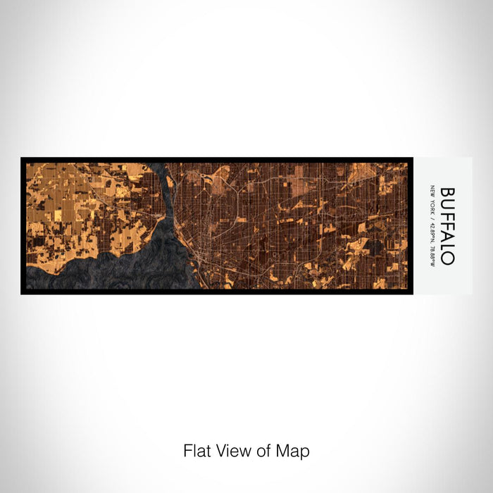Rendered View of Buffalo New York Map on 10oz Stainless Steel Insulated Cup in Ember with Sliding Lid