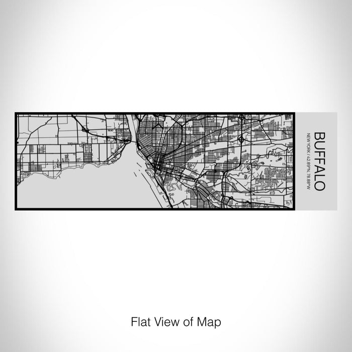 Rendered View of Buffalo New York Map on 10oz Stainless Steel Insulated Cup with Sipping Lid
