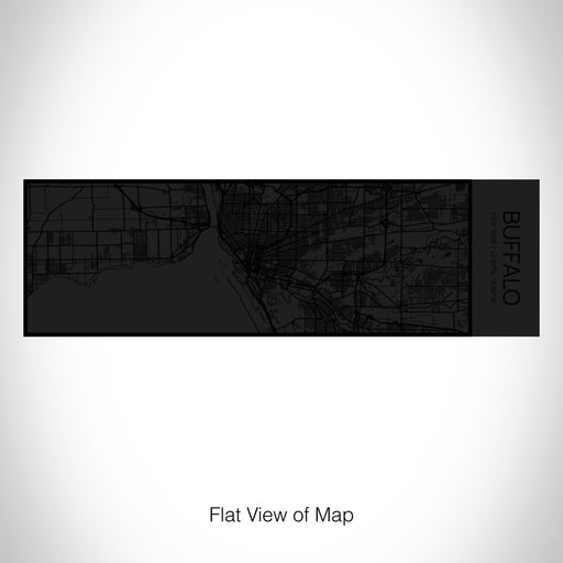 Rendered View of Buffalo New York Map on 10oz Stainless Steel Insulated Cup in Matte Black with Sliding Lid