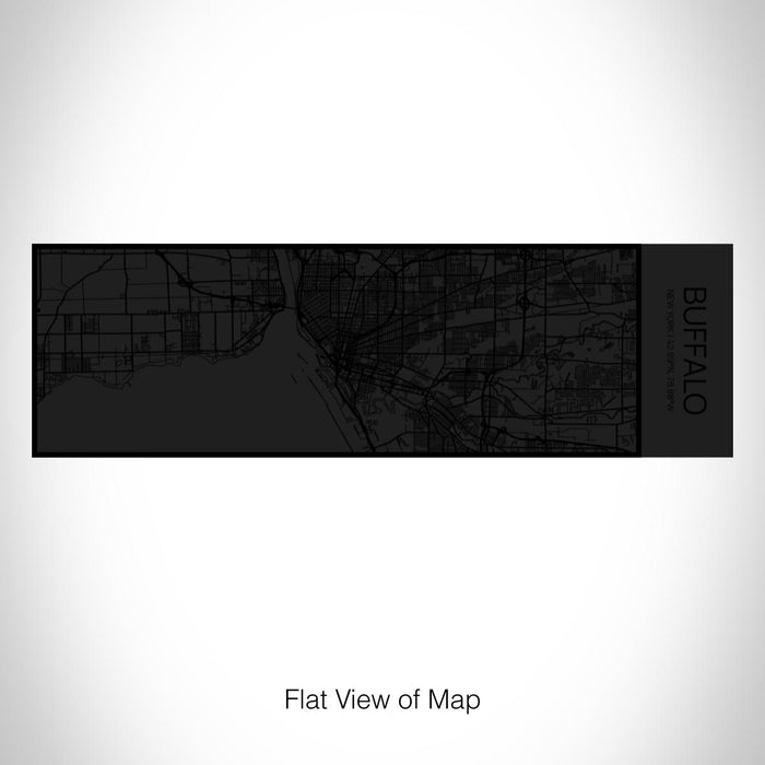 Rendered View of Buffalo New York Map on 10oz Stainless Steel Insulated Cup in Matte Black with Sliding Lid