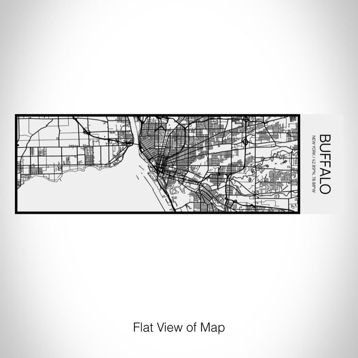 Rendered View of Buffalo New York Map on 10oz Stainless Steel Insulated Cup in Matte White with Sliding Lid
