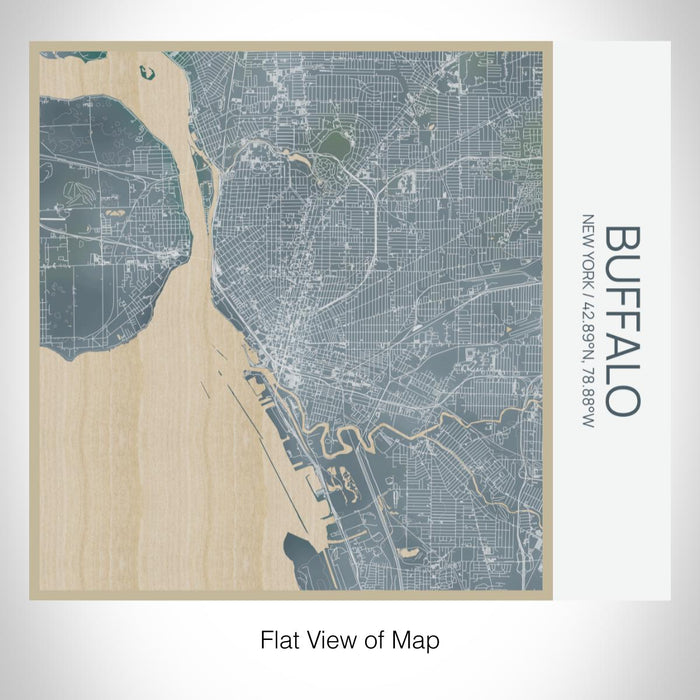 Rendered View of Buffalo New York Map on 17oz Stainless Steel Insulated Tumbler in Afternoon Map Style
