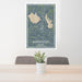 24x36 Burlington Kansas Map Print Portrait Orientation in Afternoon Style Behind 2 Chairs Table and Potted Plant