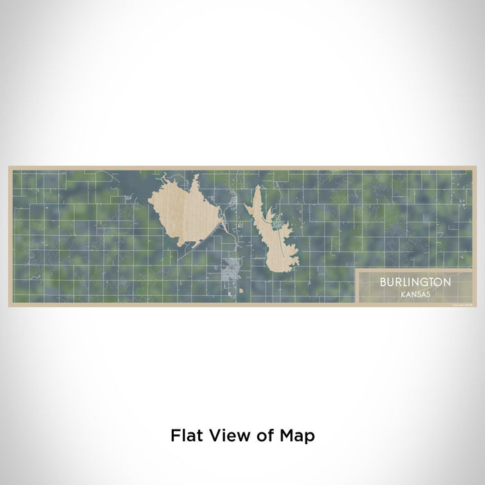 Flat View of Map Custom Burlington Kansas Map Enamel Mug in Afternoon