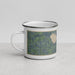 Left View Custom Burlington Kansas Map Enamel Mug in Afternoon