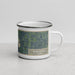 Right View Custom Burlington Kansas Map Enamel Mug in Afternoon