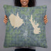 Person holding 22x22 Custom Burlington Kansas Map Throw Pillow in Afternoon