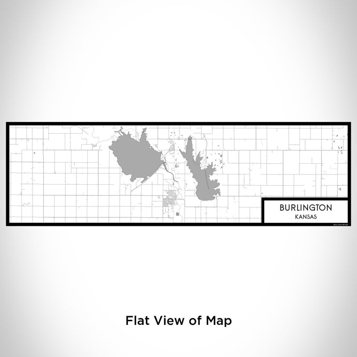 Flat View of Map Custom Burlington Kansas Map Enamel Mug in Classic