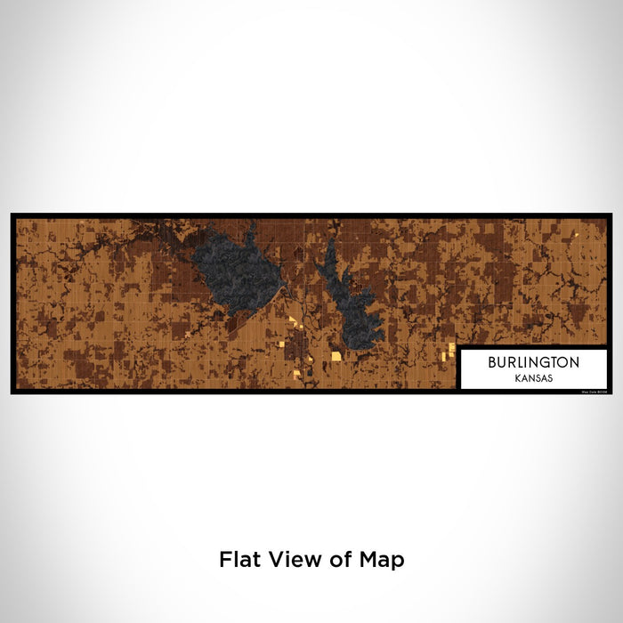 Flat View of Map Custom Burlington Kansas Map Enamel Mug in Ember