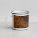 Left View Custom Burlington Kansas Map Enamel Mug in Ember