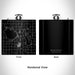 Rendered View of Burlington Kansas Map Engraving on 6oz Stainless Steel Flask in Black