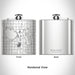 Rendered View of Burlington Kansas Map Engraving on 6oz Stainless Steel Flask