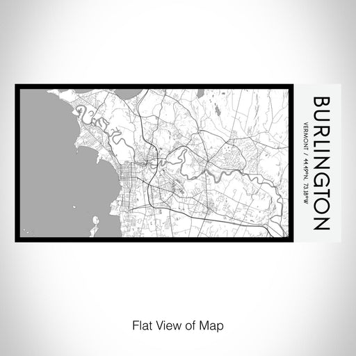 Rendered View of Burlington Vermont Map on 17oz Stainless Steel Insulated Bottle with printed classic style map