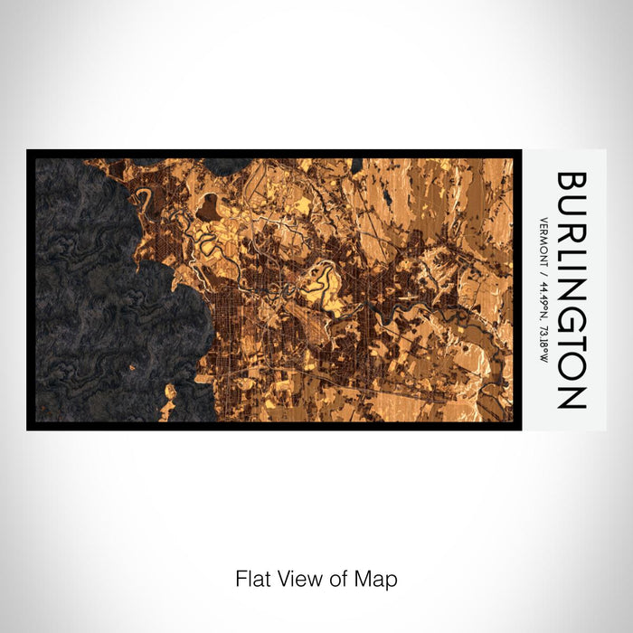 Rendered View of Burlington Vermont Map on 17oz Stainless Steel Insulated Bottle with printed ember style map