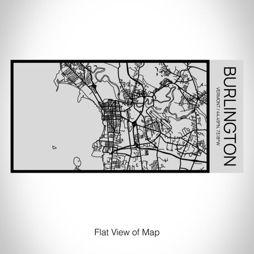 Rendered View of Burlington Vermont Map on 17oz Stainless Steel Insulated Cola Bottle in Stainless