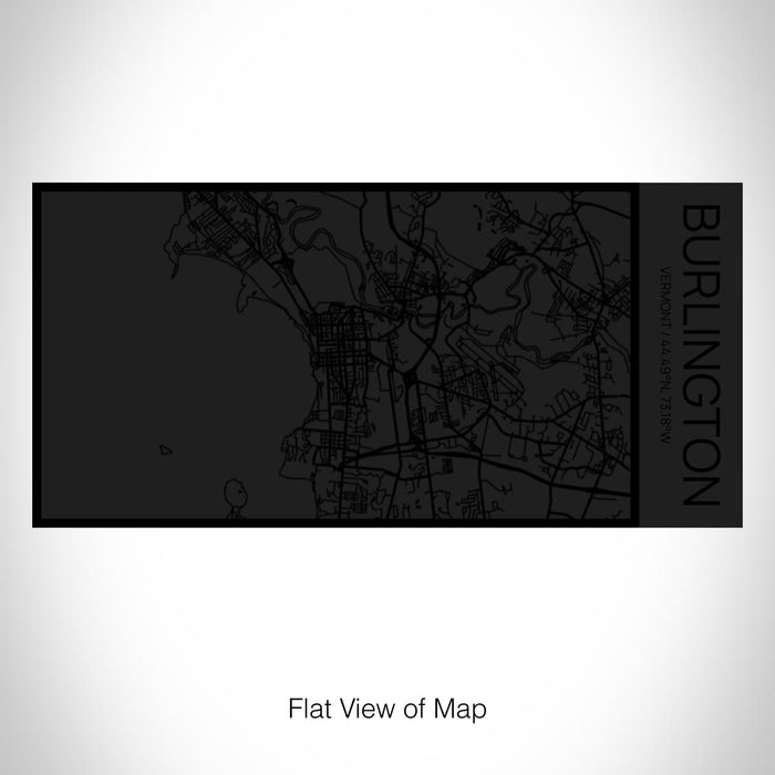 Rendered View of Burlington Vermont Map on 17oz Stainless Steel Insulated Cola Bottle in Stainless in Matte Black