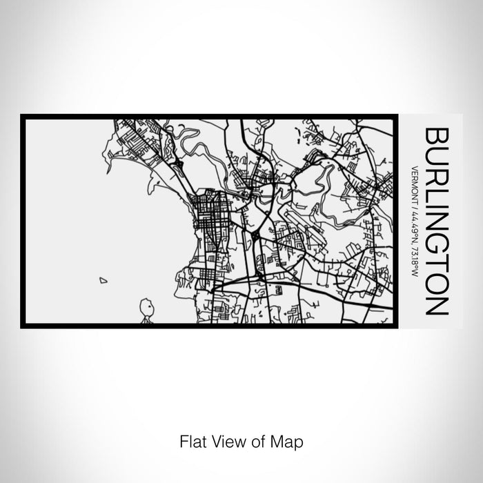 Rendered View of Burlington Vermont Map on 17oz Stainless Steel Insulated Cola Bottle in Stainless in Matte White