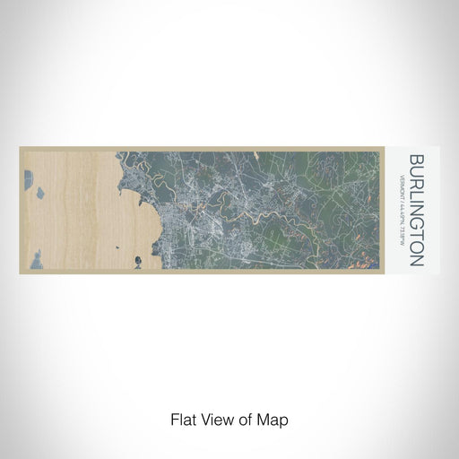 Rendered View of Burlington Vermont Map on 10oz Stainless Steel Insulated Cup in Afternoon with Sliding Lid