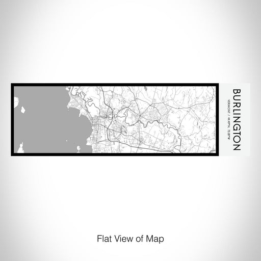 Rendered View of Burlington Vermont Map on 10oz Stainless Steel Insulated Cup in Classic with Sliding Lid