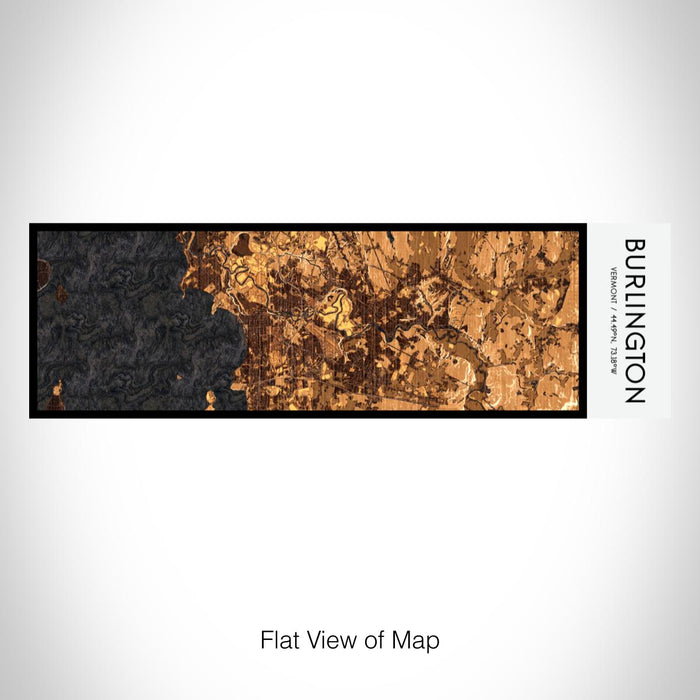 Rendered View of Burlington Vermont Map on 10oz Stainless Steel Insulated Cup in Ember with Sliding Lid