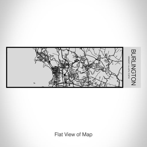 Rendered View of Burlington Vermont Map on 10oz Stainless Steel Insulated Cup with Sipping Lid