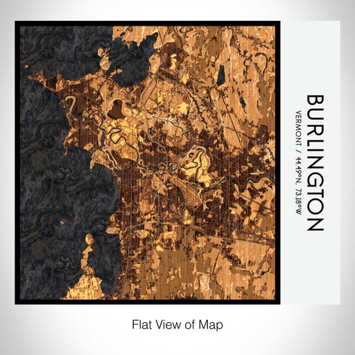 Rendered View of Burlington Vermont Map on 17oz Stainless Steel Insulated Tumbler in Ember Map Style