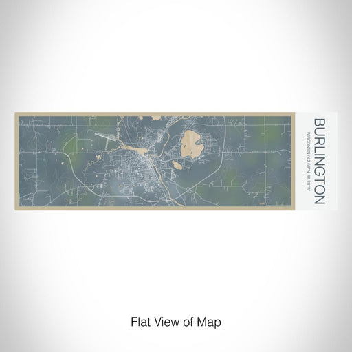 Rendered View of Burlington Wisconsin Map on 10oz Stainless Steel Insulated Cup in Afternoon with Sliding Lid