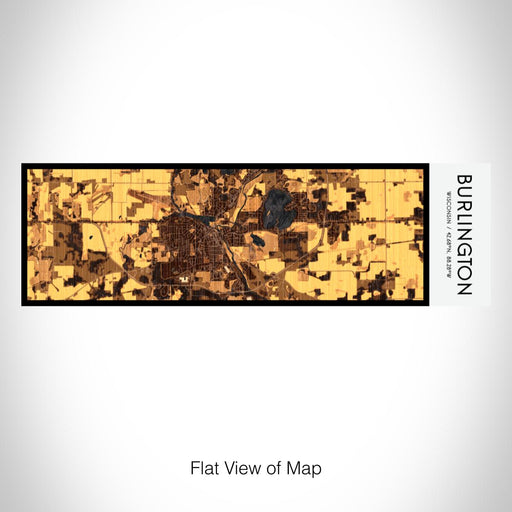 Rendered View of Burlington Wisconsin Map on 10oz Stainless Steel Insulated Cup in Ember with Sliding Lid