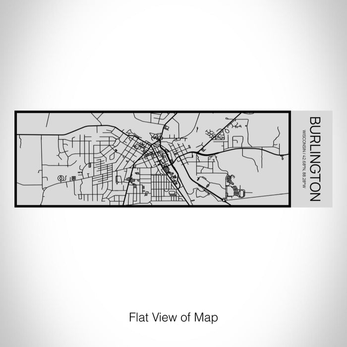 Rendered View of Burlington Wisconsin Map on 10oz Stainless Steel Insulated Cup with Sipping Lid