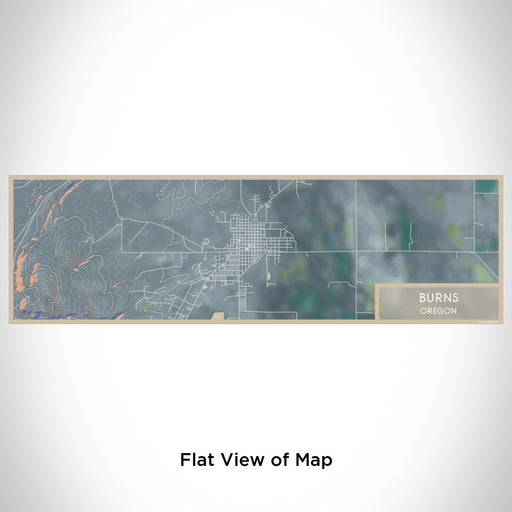 Flat View of Map Custom Burns Oregon Map Enamel Mug in Afternoon
