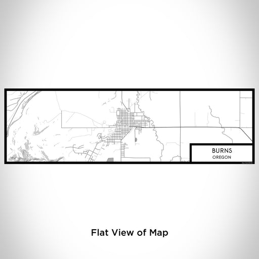 Flat View of Map Custom Burns Oregon Map Enamel Mug in Classic