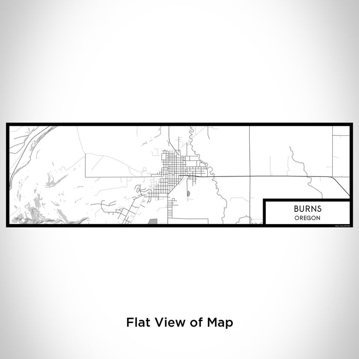 Flat View of Map Custom Burns Oregon Map Enamel Mug in Classic