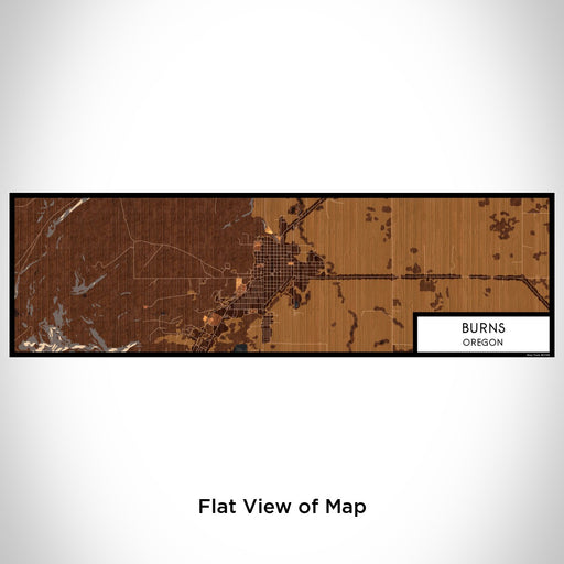 Flat View of Map Custom Burns Oregon Map Enamel Mug in Ember