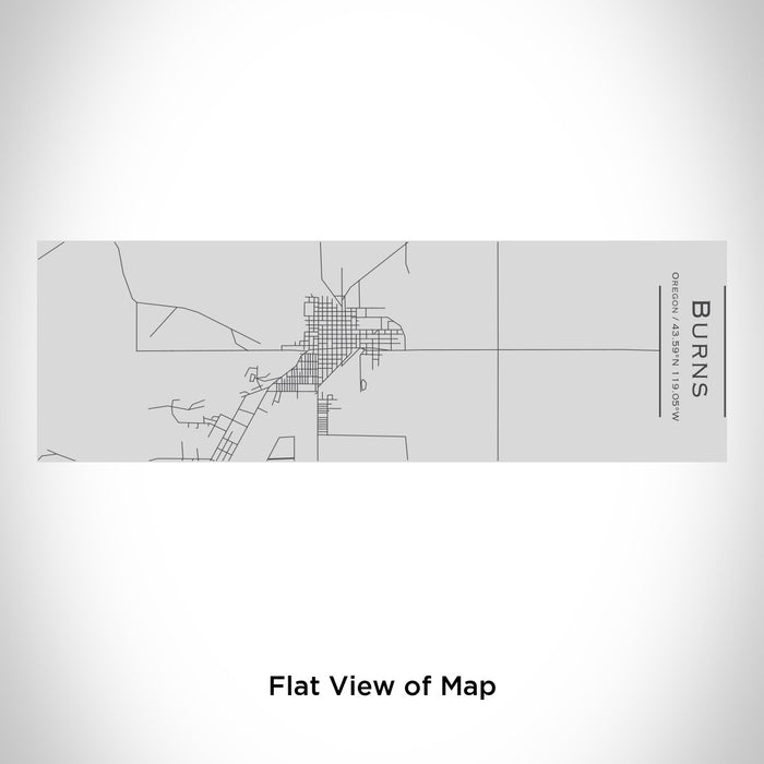 Rendered View of Burns Oregon Map Engraving on 10oz Stainless Steel Insulated Cup with Sipping Lid