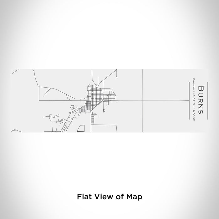 Rendered View of Burns Oregon Map Engraving on 10oz Stainless Steel Insulated Cup with Sliding Lid in White