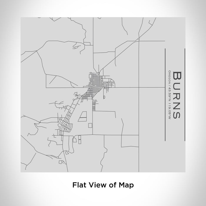 Rendered View of Burns Oregon Map Engraving on 17oz Stainless Steel Insulated Tumbler