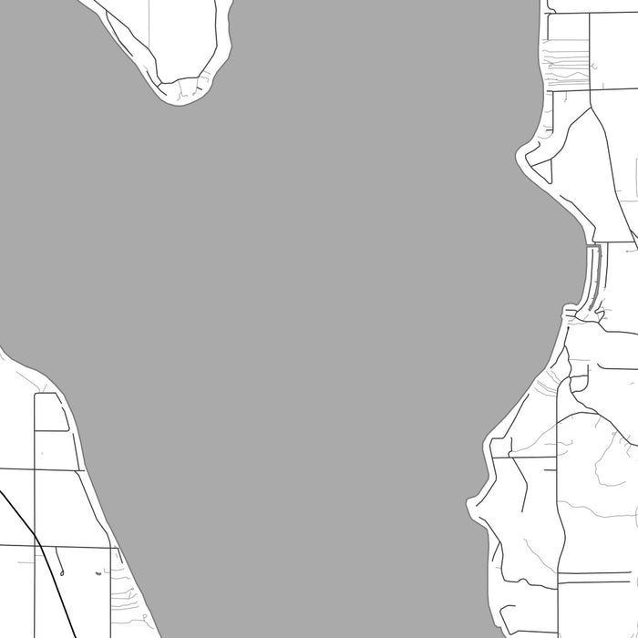 Burt Lake Michigan Map Print in Classic Style Zoomed In Close Up Showing Details