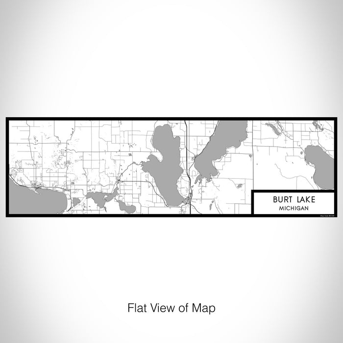 Flat View of Map Custom Burt Lake Michigan Map Enamel Mug in Classic