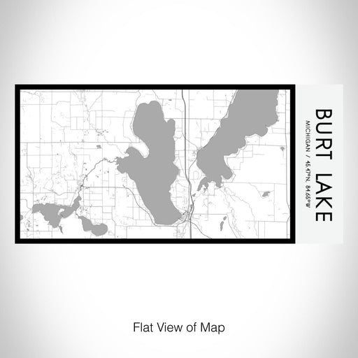 Rendered View of Burt Lake Michigan Map on 17oz Stainless Steel Insulated Bottle with printed classic style map