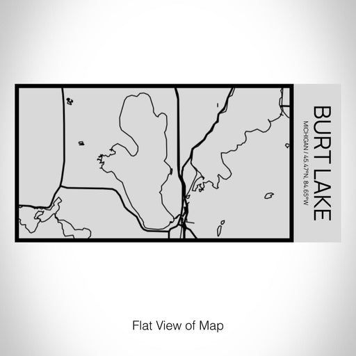 Rendered View of Burt Lake Michigan Map on 17oz Stainless Steel Insulated Cola Bottle in Stainless